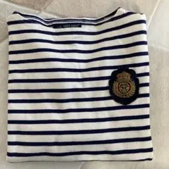 SAINT JAMES ストライプTシャツ エンブレム付き