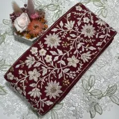 新入荷♡幅広♡クリスマスカラー♡インド刺繍リボン1メートル