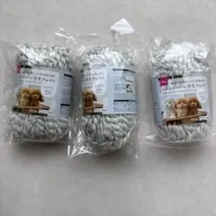 ふわふわカール 羊毛フェルト ホワイト 3玉セット ダイソー