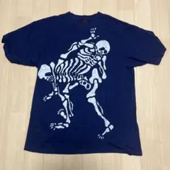 【週末限定価格】衣 オスティア・ジャパン　Tシャツ 骸骨プリント 卍固め