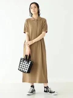 美品！ LACOSTE BEAMS 別注 ポロワンピース ブラック 38 - メルカリ
