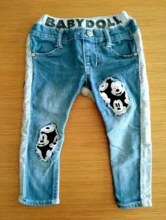 BABYDOLL ディズニー ミッキー パンツ デニム ボトム 90サイズ