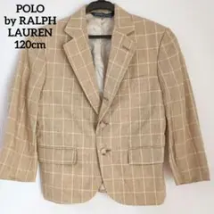 ポロ　ラルフローレン　チェック柄 ベージュ ブレザー 120cm