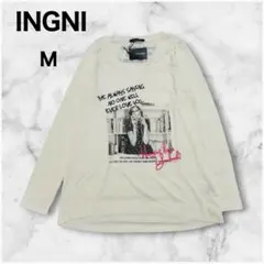 INGNI❤イング 白 長袖Tシャツ 新品タグ付き M フォトプリント 刺繍