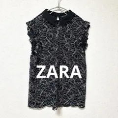 【美品】ZARA WOMAN ザラ　レース ノースリーブ ブラウス