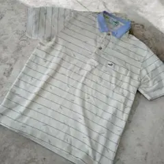 Crocodile ポロシャツ ボーダー 半袖 Mサイズ