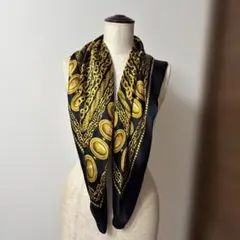 ⭐️美品⭐️クリスチャンディオール　スカーフ　カレ140　絹　SODIOR　黒 ⭐️美品⭐️クリスチャンディオール スカーフ カレ140 絹