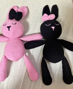 カラフルうさぎのあみぐるみ - メルカリ
