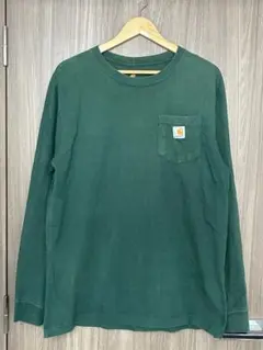 Carhartt ダークグリーン 長袖シャツ