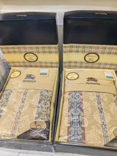 Burberrys バーバリー 羊毛肌掛け掛け布団 西川産業 2組 まとめ売り バーバリー BURBERRY 西川産業 西川産業株式会社 ウール毛布