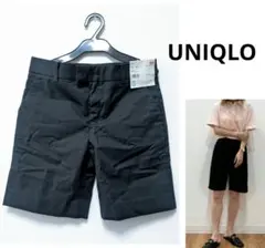 新品UNIQLOバミューダパンツ◆ショートパンツ◆ブラック