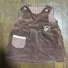 子供服 ベイビー コーデュロイ ワンピース ブラウン 90