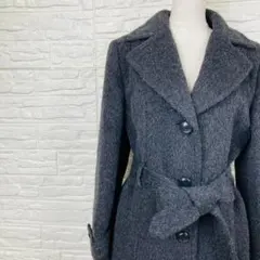 美品✨DKNY ベルテッドロングコート ウール グレー マニュエラ 4 