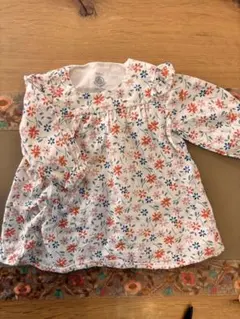 プチバトー　花柄長袖ワンピース