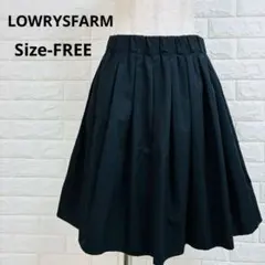ローリーズファーム タックフレアスカート 黒 F ウエストゴム 裏地付のサムネイル