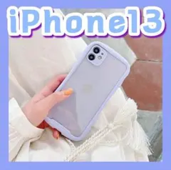 iPhone13 ケース ラベンダー クリア シンプル レンズカバー 韓国 人気