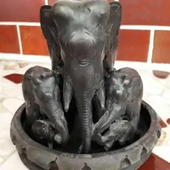 木彫り　象　置物