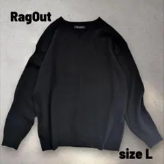 美品 Avail ラグアウト セーター ニット 黒 ブラック Vネック L 古着