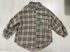 長袖チェックシャツ