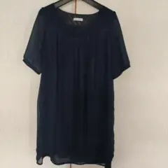 a.v.v standard ネイビー シースルー 半袖チュニック