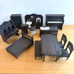 シルバニアファミリー ドールハウス用 木製ミニチュア家具セット 5点