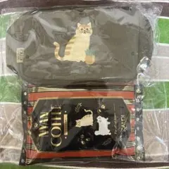 カルディ　猫ポーチとニャンコーヒー豆セット