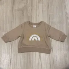 ベビー服 長袖トレーナー レインボー 3-6M