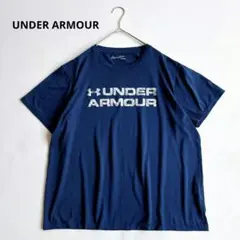 アンダーアーマー　半袖Tシャツ　ネイビー　メンズ　XL