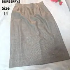 【人気☆BURBERRYS】千鳥柄　スカート　シルク混　サイズ11
