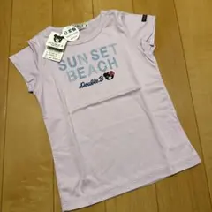 【新品タグ付】ダブルB ミキハウス 半袖Tシャツ100 女の子 ラベンダー日本製