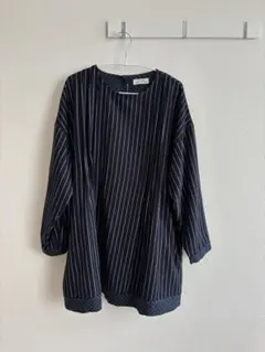 D.S.CLUB ネイビー ストライプ チュニック L