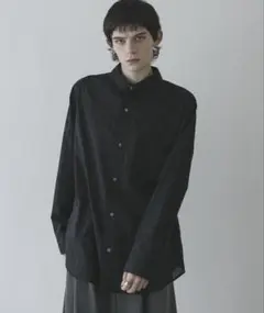 loose basic oversize shirt nuance sheer