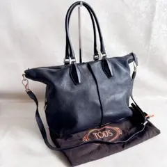 TOD'S トートバッグ Gipsy ジプシー ブラック 黒 レザー フリンジ TOD'S トートバッグ Gipsy ジプシー ブラック 黒 レザー フリンジ