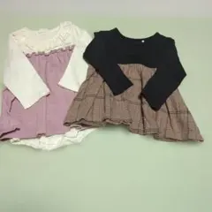 ベビー服 ロンパース ワンピース 2点セット