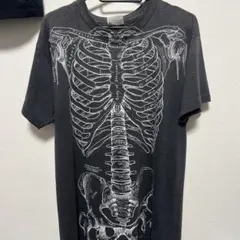 80s 骨格 解剖学 プリントTシャツ シングル 黒 - メルカリ