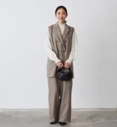 riziere リジェール MOM：ダブルボタンテーラードベストセットアップ