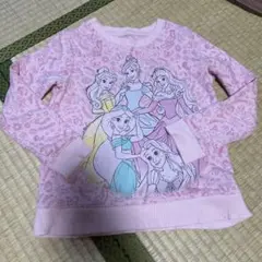 プリンセスキャラクター トレーナー ピンク Disney　110cm
