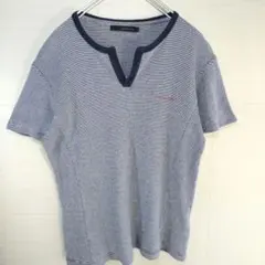 カルバンクラインジーンズ　Tシャツ　ワンポイントロゴ　ボーダー　ネイビー　M相当