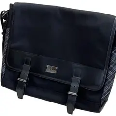 未使用級 バーバリーブラックレーベル ショルダーバッグ A4可 ナイロンチェック BURBERRY BLACK LABEL バーバリーブラックレーベル バッグ