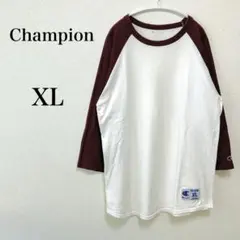 【Champion/チャンピオン】ラグランスリーブカットソー 七分袖 ボルドXL