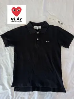 PLAY COMME des GARÇONS ポロシャツ XXL 黒 PLAY COMME des GARCONS プレイ コムデギャルソン COMME des COMME des