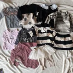 10点まとめ売り　女の子80 トップス　セットアップ　保育園着替え通園