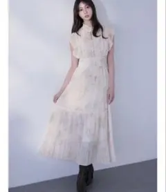snidel Sustainableプリーツプリントワンピース