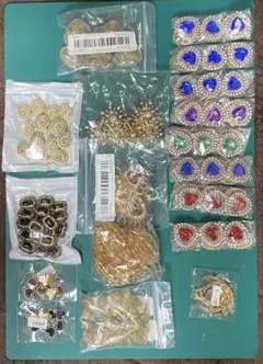 大量ハンドメイド資材まとめてチャームビーズゴールドパーツ