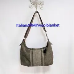 ハンドメイド＊Italian　army　woolblanket×牛革他＊２WAY