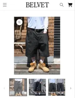 BELVET star logo denim jorts