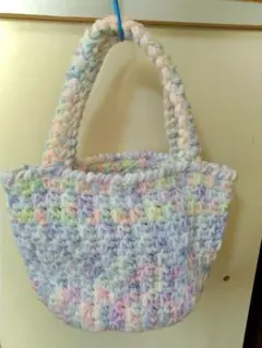 パステルカラー バッグ 毛糸編み