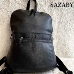 極美品✨ イビサ リュックサック パッチワーク シボ革 オールレザー 黒 
