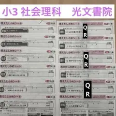 小学３年生　理科　社会　光文書院　テスト　解答　１２枚セットのサムネイル