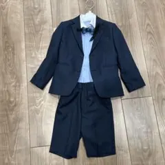 ネイビー フォーマルスーツ 120cm ボウタイ付き